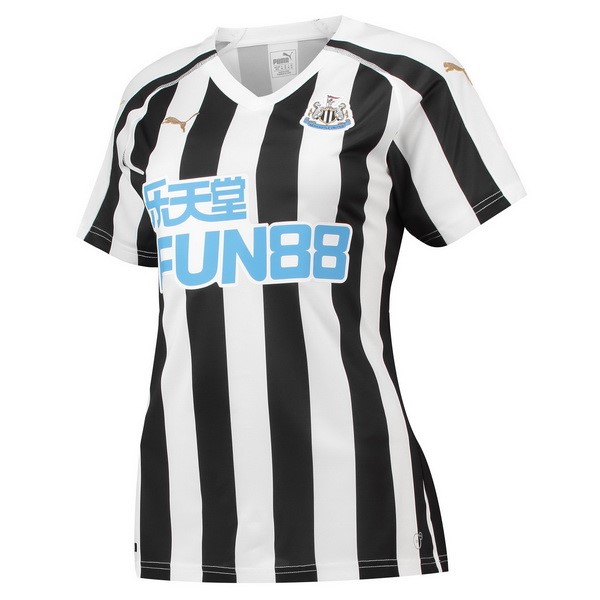 Camiseta Newcastle United Primera Mujer 2018-2019 Blanco Negro